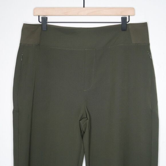 Kirkland Signature Womens Ankle Pants Large Green Stretch Waist Office Career - Picture 6 of 12